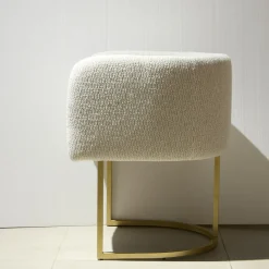 Encore Italia Armchairs<C-Chair Modern White Bouclé Armchair