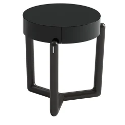 CPRN Homood Nightstands<Cecil Black wood night table