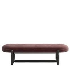 CPRN Homood Benches<Cecil Bordeaux wood and leather bench
