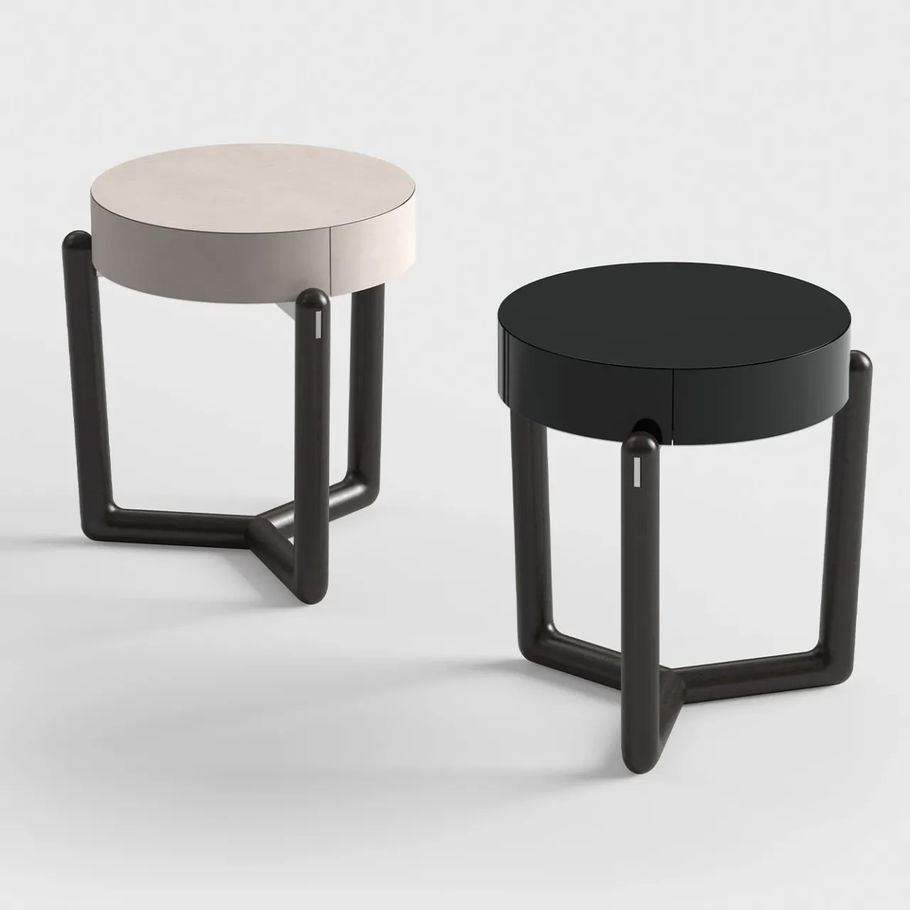 CPRN Homood Nightstands<Cecil White wood night table
