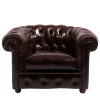 Mantellassi 1926 Armchairs<Chesterfield mahogany brown leather armchair