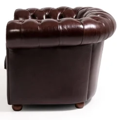 Mantellassi 1926 Armchairs<Chesterfield mahogany brown leather armchair