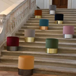 Domingo Salotti Ottomans & Poufs<Chione Orange Pouf