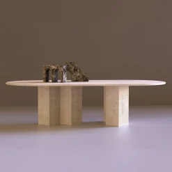 Monitillo 1980 Dining Tables<City Travertine Dining Table