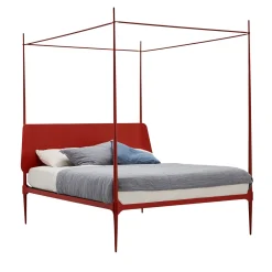 Lispi Beds<Clamp Red Iron Canopy Double Bed by Francesco Forcellini