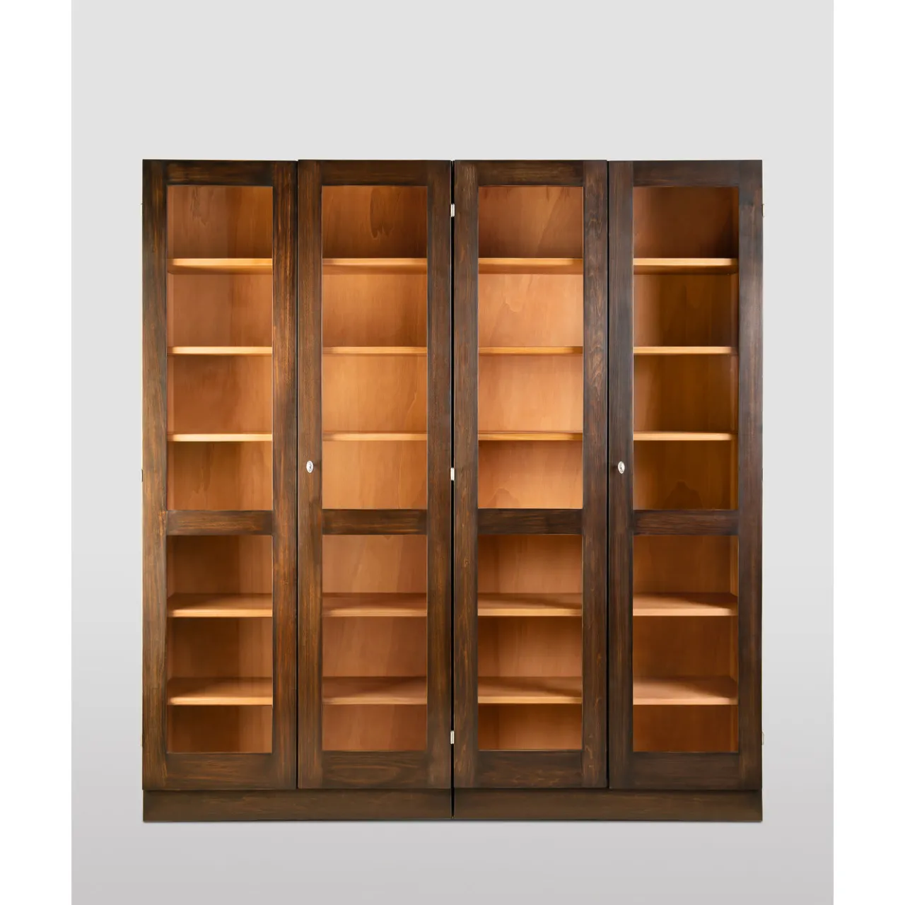 Ebanisteria Roberto Gambella Cabinets<Classic 4-Doors Tulipwood Bookcase