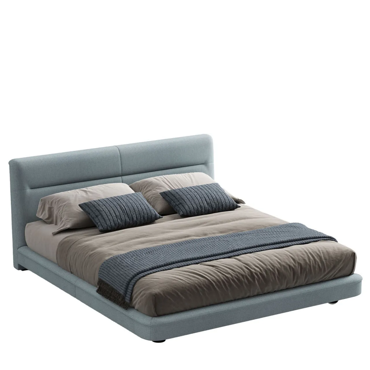 CPRN Homood Beds<Clermont Light Blue wood and fabric bed
