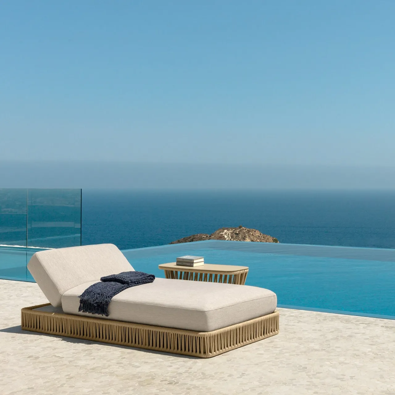 Talenti Outdoor Chaises & Daybeds<Cliff Beige Sunbed by Ludovica & Roberto Palomba