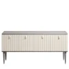 CPRN Homood Sideboards Buffets<Cocoon Beige Wood Sideboard Brass Accents