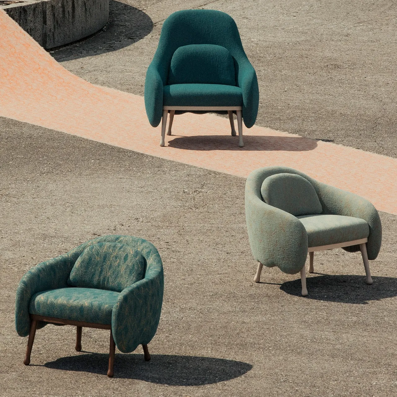 Billiani 1911 Armchairs<Corolla 272 Green Armchair by Cristina Celestino