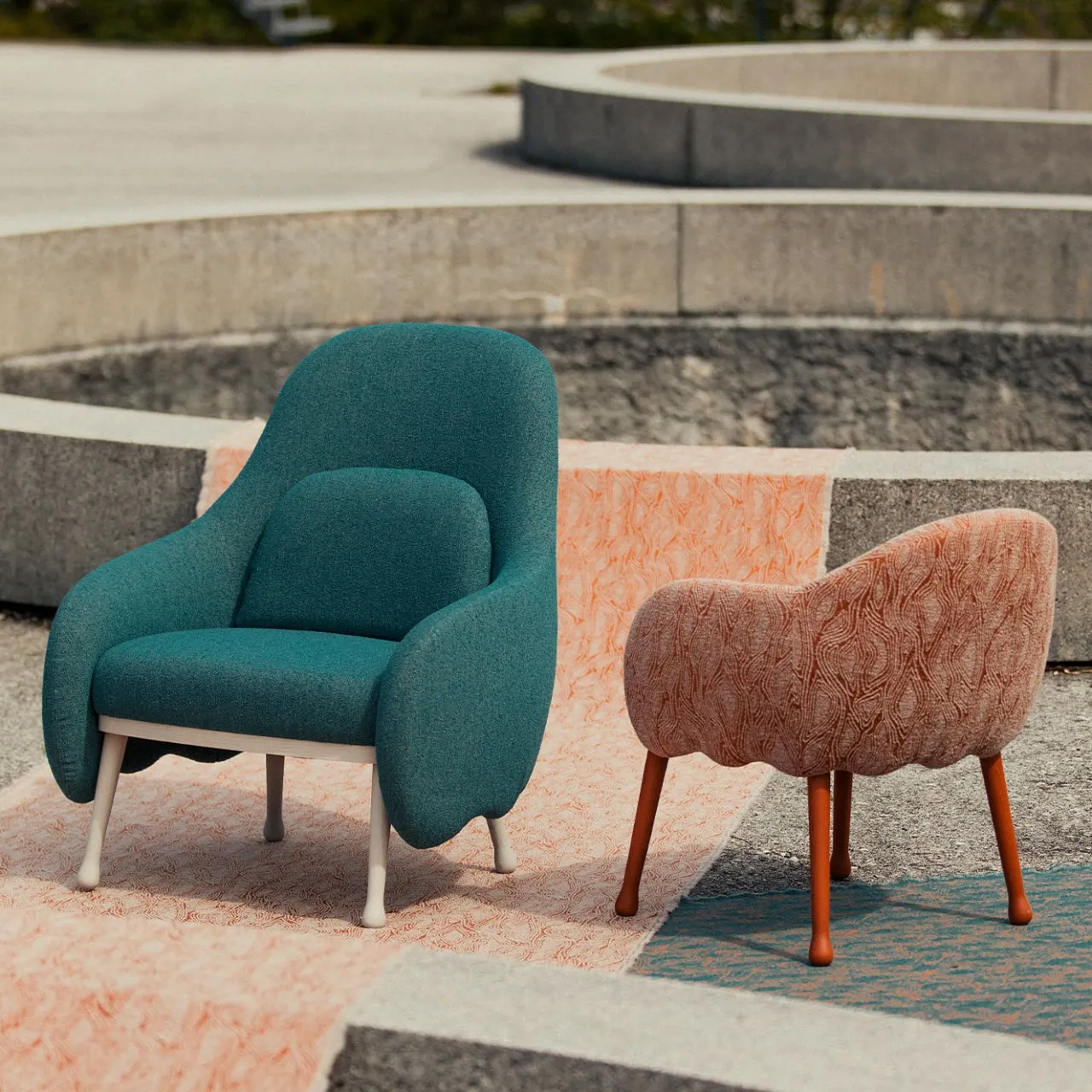 Billiani 1911 Armchairs<Corolla 270 Orange Armchair by Cristina Celestino