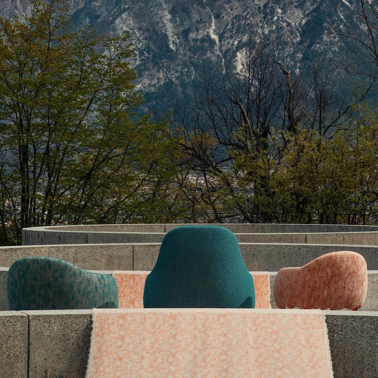 Billiani 1911 Armchairs<Corolla 271 Teal Armchair by Cristina Celestino