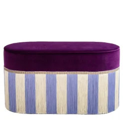 Lorenza Bozzoli Couture Benches<Couture Geometric Riga Oval Purple & Lilac Bench