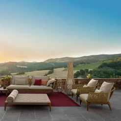 Talenti Other Outdoor Furniture<Cruise Teak Ottoman by Ludovica & Roberto Palomba