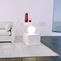 Dimarmo Side Tables<CS Luminous Calacatta Side Table