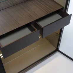 Carpanelli Cabinets<Dafne Glass Cabinet With Drawers