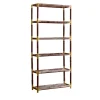 Molto Collectibles Bookcases<Dark Bamboo With Brass Fittings Bookcase