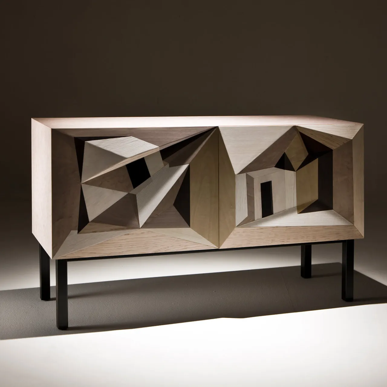 Laura Meroni Sideboards Buffets<Dentro Il Paesaggio Intarsia Sideboard by Marcello Jori
