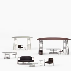 Dante Negro Outdoor Armchairs<Dolmen Brown Armchair by Margherita Rui