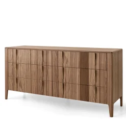 Modesign Dressers<Domino 6-Drawer Canaletto Walnut Chest Of Drawers