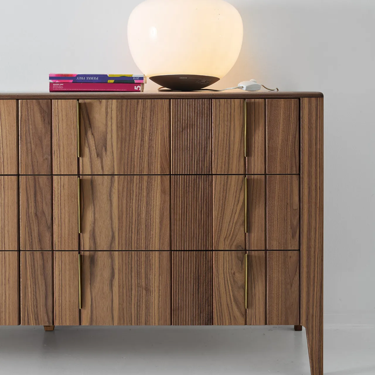 Modesign Dressers<Domino 6-Drawer Canaletto Walnut Chest Of Drawers