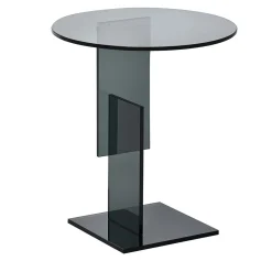 Glas Italia Side Tables<Don Gerrit All-Gray Side Table by Jean-Marie Massaud
