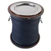 Marricreo Outdoor Coffee Tables<Drum-Shape Blue Side Table with Tray