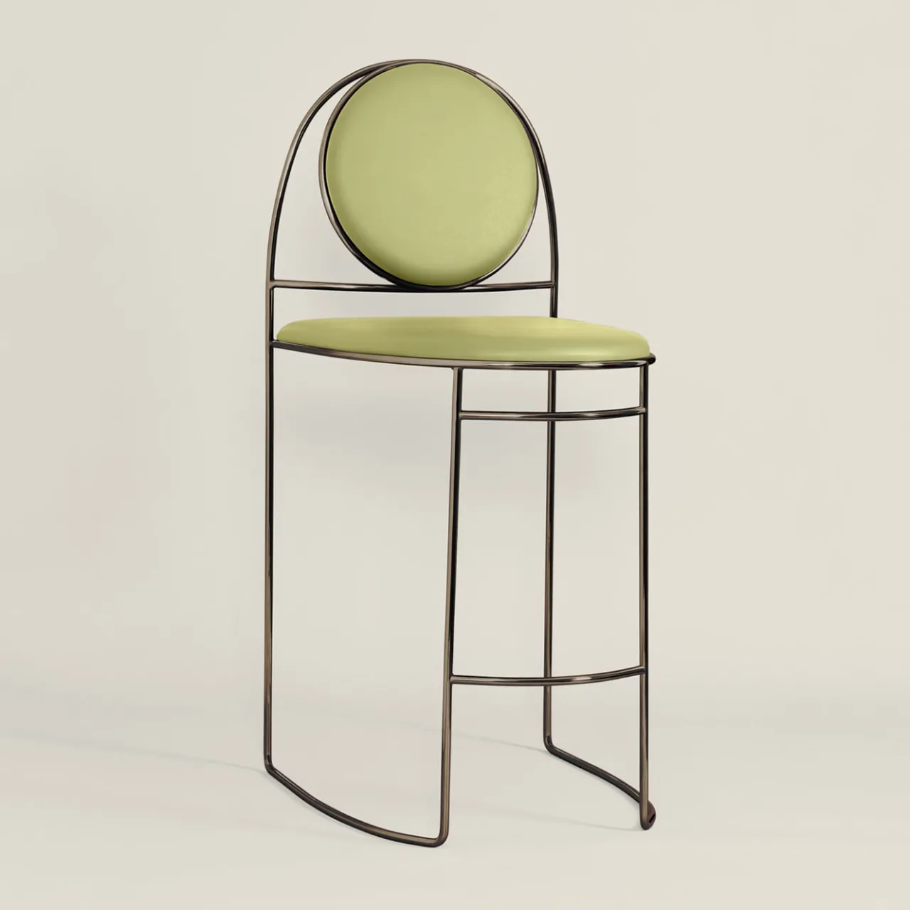Enrico Girotti Bar Stools<Ducale BZ Green Counter Stool