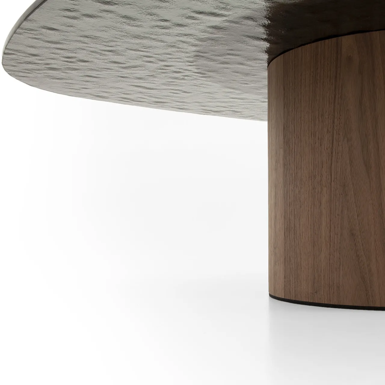 Morica Design Coffee Tables<Egg Basso Brown Oval Coffee Table with Glass Top