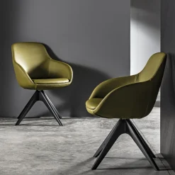 Meroni & Colzani Office Chairs<Elba Green Swivel Chair