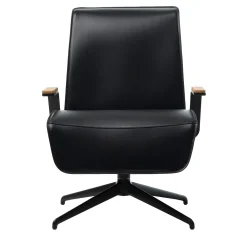 Epònimo Office Chairs<Endo Black Leather Swivel Office Armchair