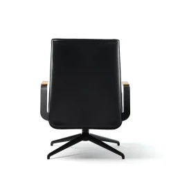 Epònimo Office Chairs<Endo Black Leather Swivel Office Armchair