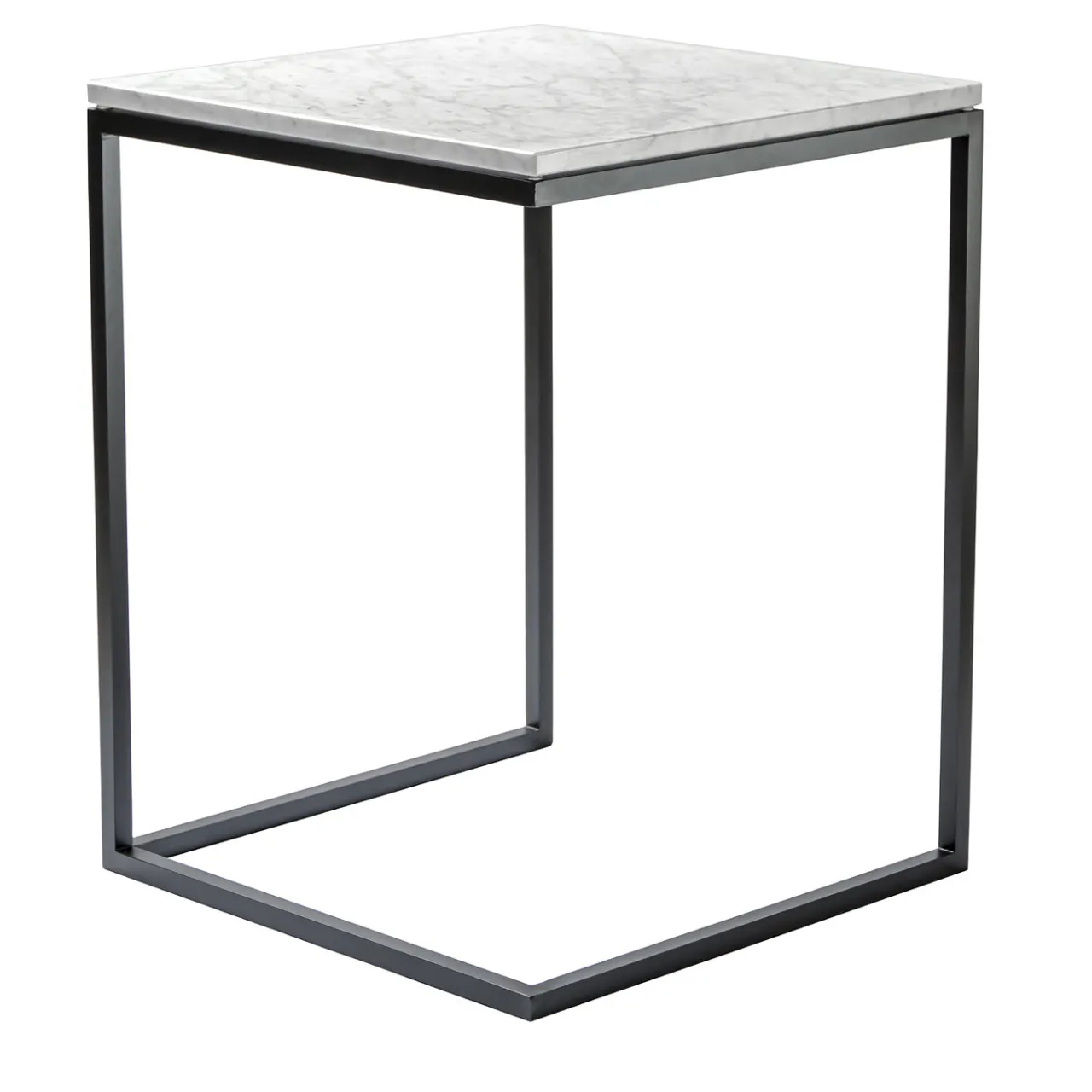 V.L. Lavorazioni In Ferro Side Tables<Esopo Iron and Carrara Marble Side Table by Antonio Saporito