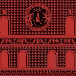 Fornasetti Cabinets<Facciata Quattrocentesca Red Curved Cabinet