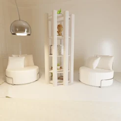 Dimarmo Bookcases<Federico Bookcase in White Marble By Sissy Daniele