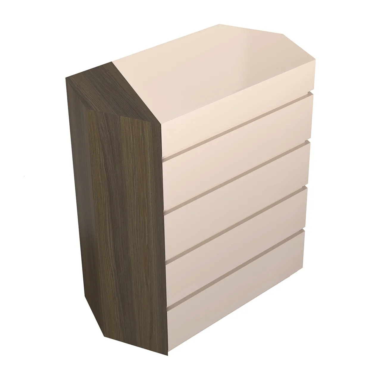 Morello Gianpaolo Dressers<Flare 04 White Chest of Drawer