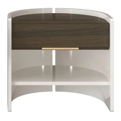 Morello Gianpaolo Nightstands<Flare 01 White Nightstand with Drawer