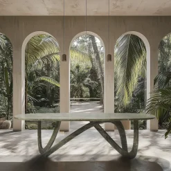 dAM Atelier Dining Tables<Fleur Green Marble Dining Table