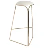Enrico Girotti Bar Stools<FLOW SCULPTURAL GOLD AND WHITE HI STOOL