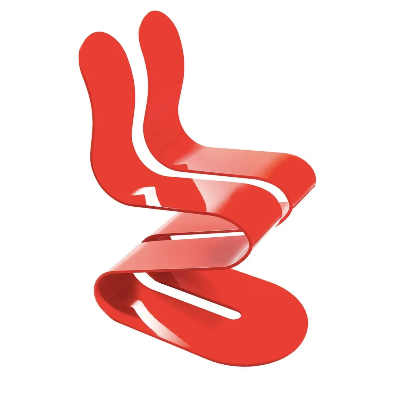Lamberti Design Chairs<Fluid Ribbon Red Chair by Michael D'Amato