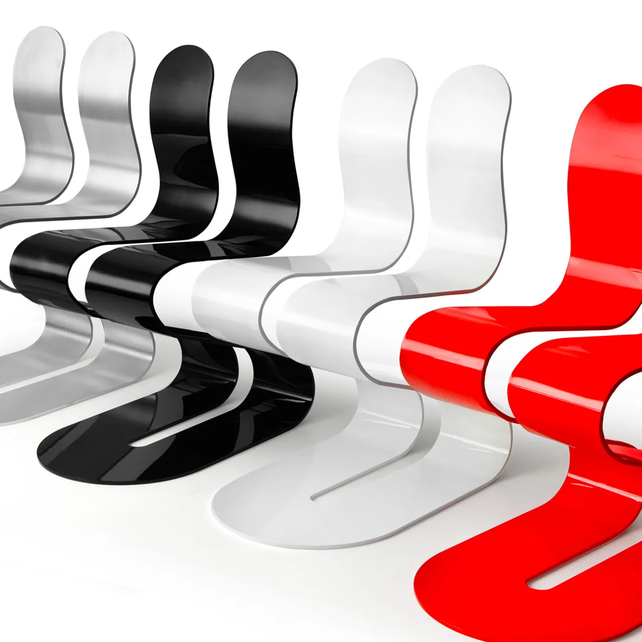 Lamberti Design Chairs<Fluid Ribbon Red Chair by Michael D'Amato
