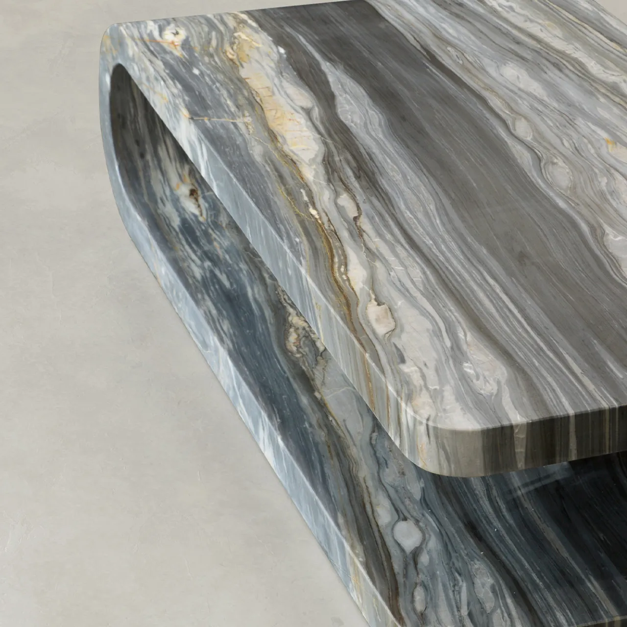 Etamorph Coffee Tables<Fold Calacatta Midnight Marble Coffee Table