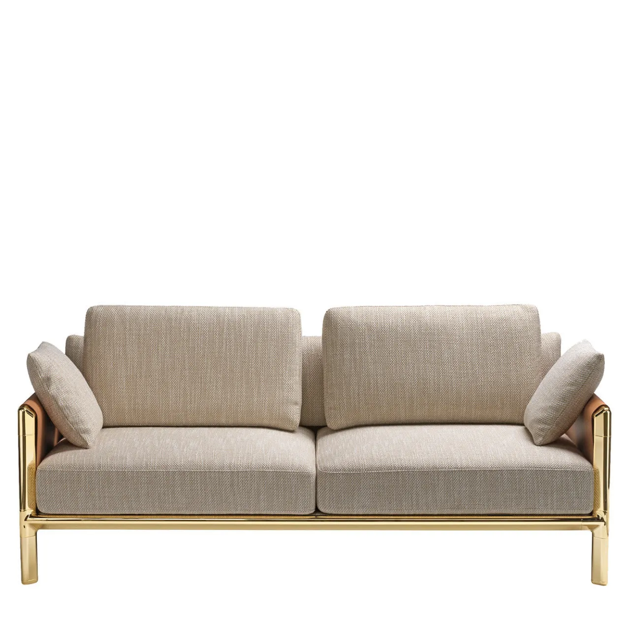 Ghidini 1961 Sofas<Frame Beige 2-Seater Sofa