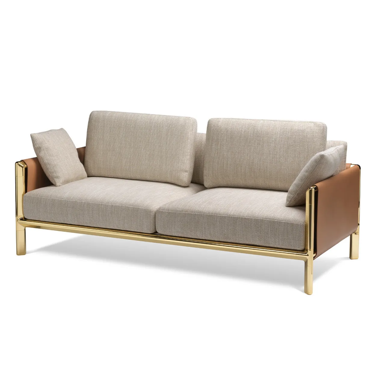Ghidini 1961 Sofas<Frame Beige 2-Seater Sofa