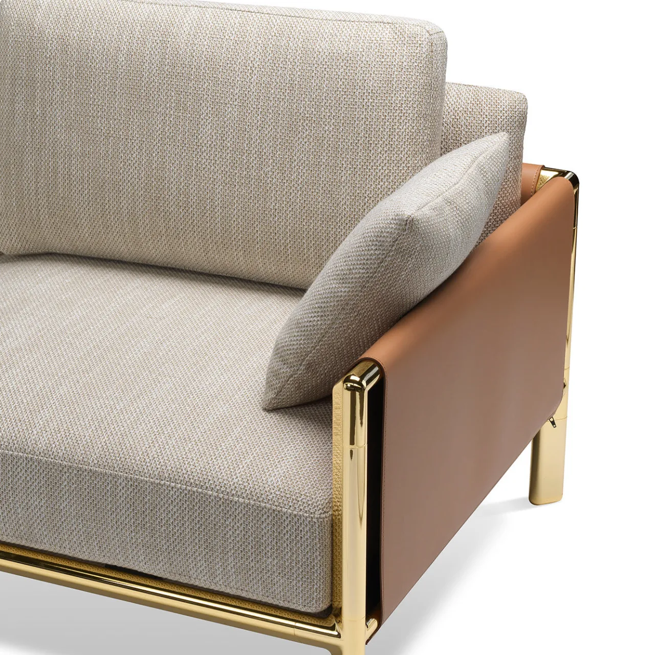 Ghidini 1961 Sofas<Frame Beige 2-Seater Sofa