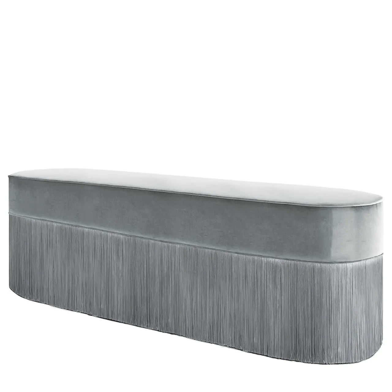 Lorenza Bozzoli Couture Benches<Fringed Gray Bench