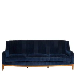 Salda Sofas<Futura 3-Seater Quilted Blue Sofa
