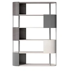 Carpanelli Bookcases<Gae Small Gray and White Modular Bookcase