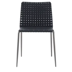 Enrico Pellizzoni Chairs<Gazzella Black Woven Chair