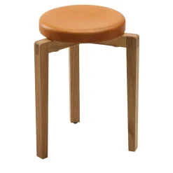 Tonucci Collection Stools<Gio Cognac Leather Round Stool
